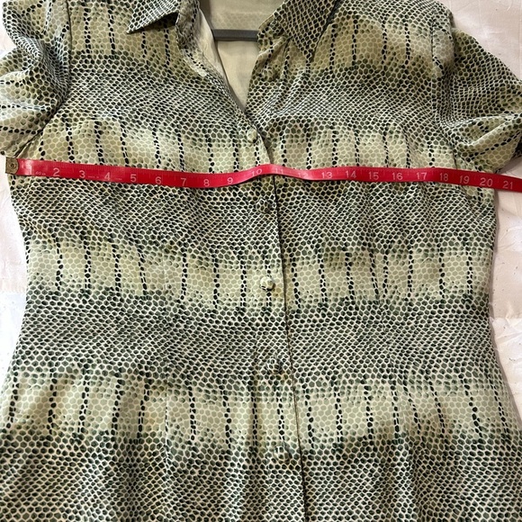 Adrianna Papell|Silk Dress|Size 14 button down short sleeve - Picture 3 of 7